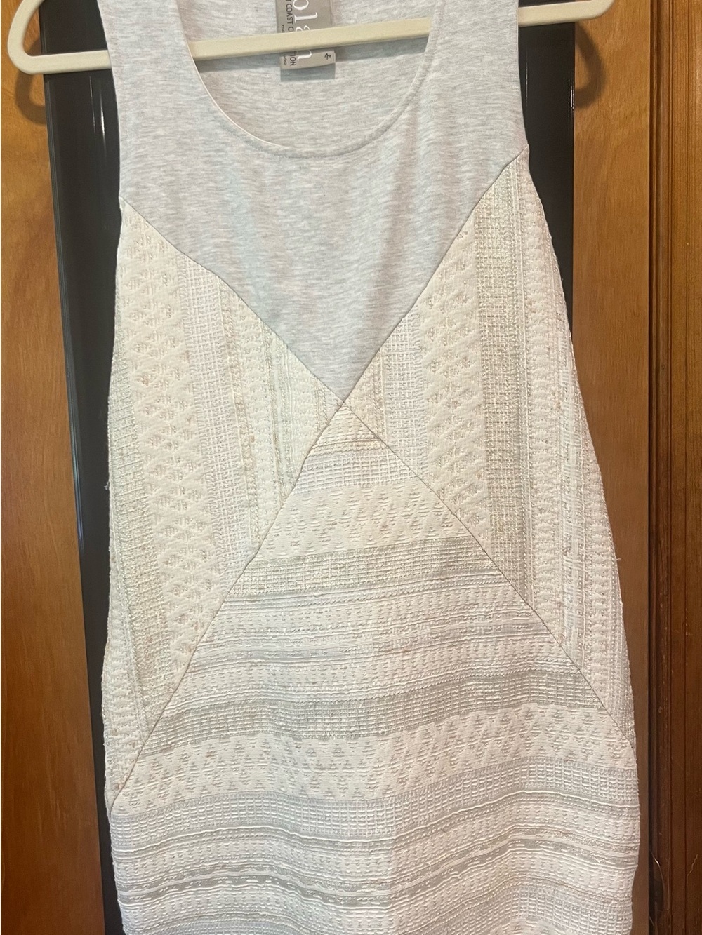 dolan Cream Lace-Panel Sleeveless Mini Dress - Picture 3 of 9